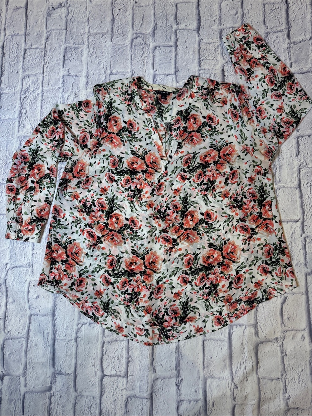 torrid Floral V-Neck Tunic